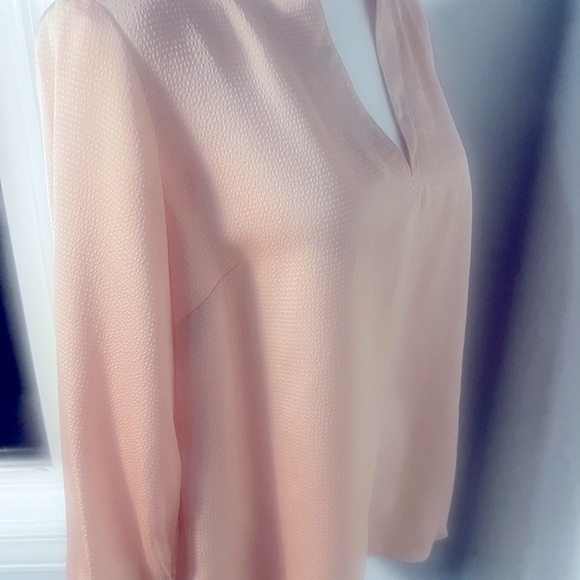 Michael Kors Blush Pink Loose fit, Recycled Poly Easy Care Tie Tunic Shirt Sz S - Picture 4 of 12